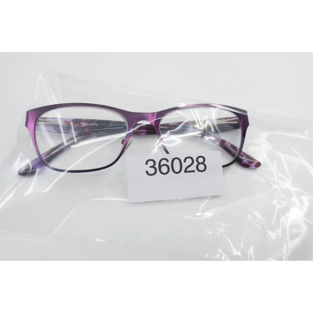 Tempo WM-5104 Purple Marbled Rectangular Eyeglasses Frames 52-16-140 Womens
